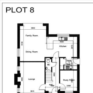 Four-bedroom detached house with double garage. (Estimated Size 1,555 sqft)